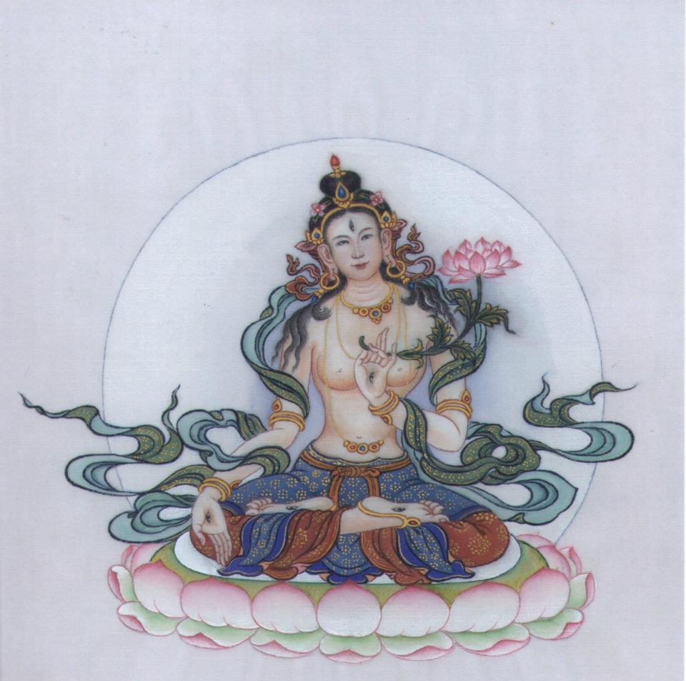 法王噶瑪巴2012全新繪制之白度母聖像.jpg
