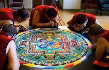 Stop Motion Timelapse of Tibetan Monks Creating a Sand Mandala at Seret & So